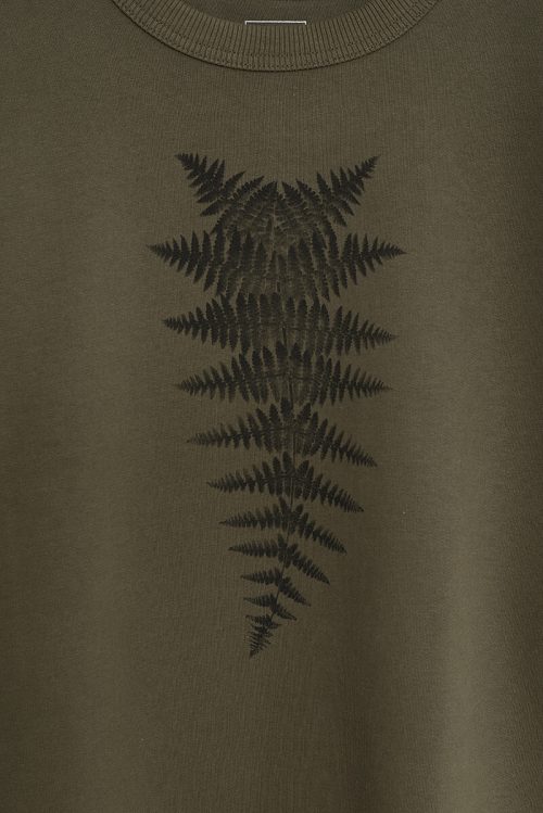 Alternative view of Sudadera orgánica kaki mujer HELECHO