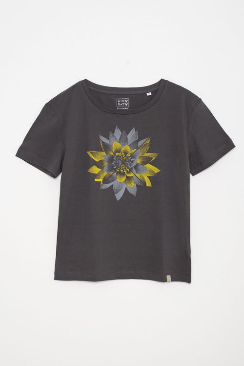 Alternative view of Camiseta orgánica antracita mujer NYMPHAEA