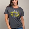 Camiseta orgánica antracita mujer NYMPHAEA - Imagen 4