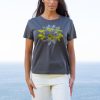 Camiseta orgánica antracita mujer NYMPHAEA
