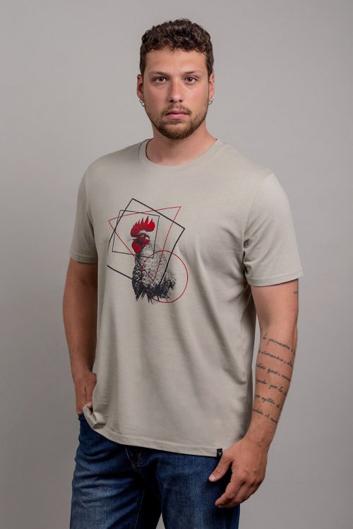 Alternative view of Camiseta unisex piedra gris  GALLO