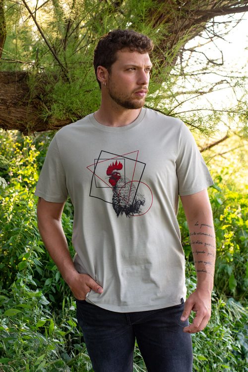 Camiseta unisex piedra gris  GALLO