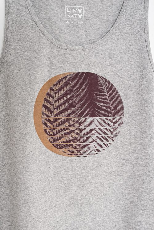 Alternative view of Camiseta orgánica tirantes gris jaspeado hombre HELEKLIPSE