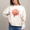 Sudadera orgánica y modal crema mujer GARZAS - Imagen 4