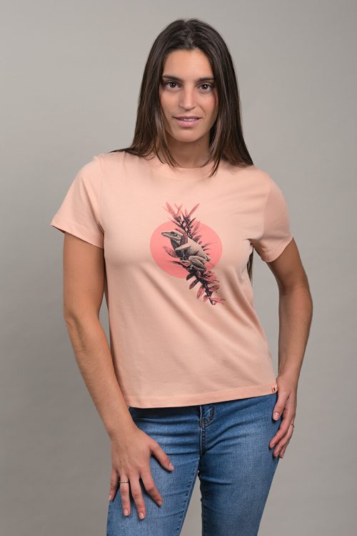 Camiseta orgánica rosa mujer RANA