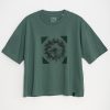 Camiseta orgánica corta verde oscuro mujer SALSIFÍ - Imagen 4
