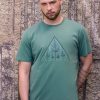 Camiseta orgánica verde unisex HOJAS