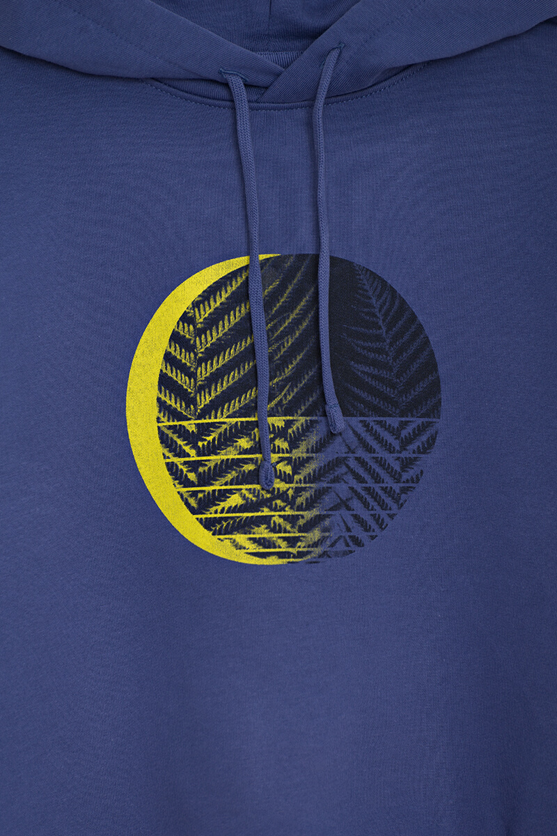 Sudadera orgánica capucha morado frío mujer HELEKLIPSE - Imagen 4
