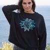 Sudadera orgánica y modal negra mujer NYMPHAEA