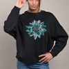 Sudadera orgánica y modal negra mujer NYMPHAEA - Imagen 3
