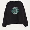 Sudadera orgánica y modal negra mujer NYMPHAEA - Imagen 4